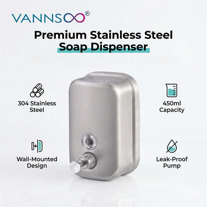 stainless steel soap dispenser