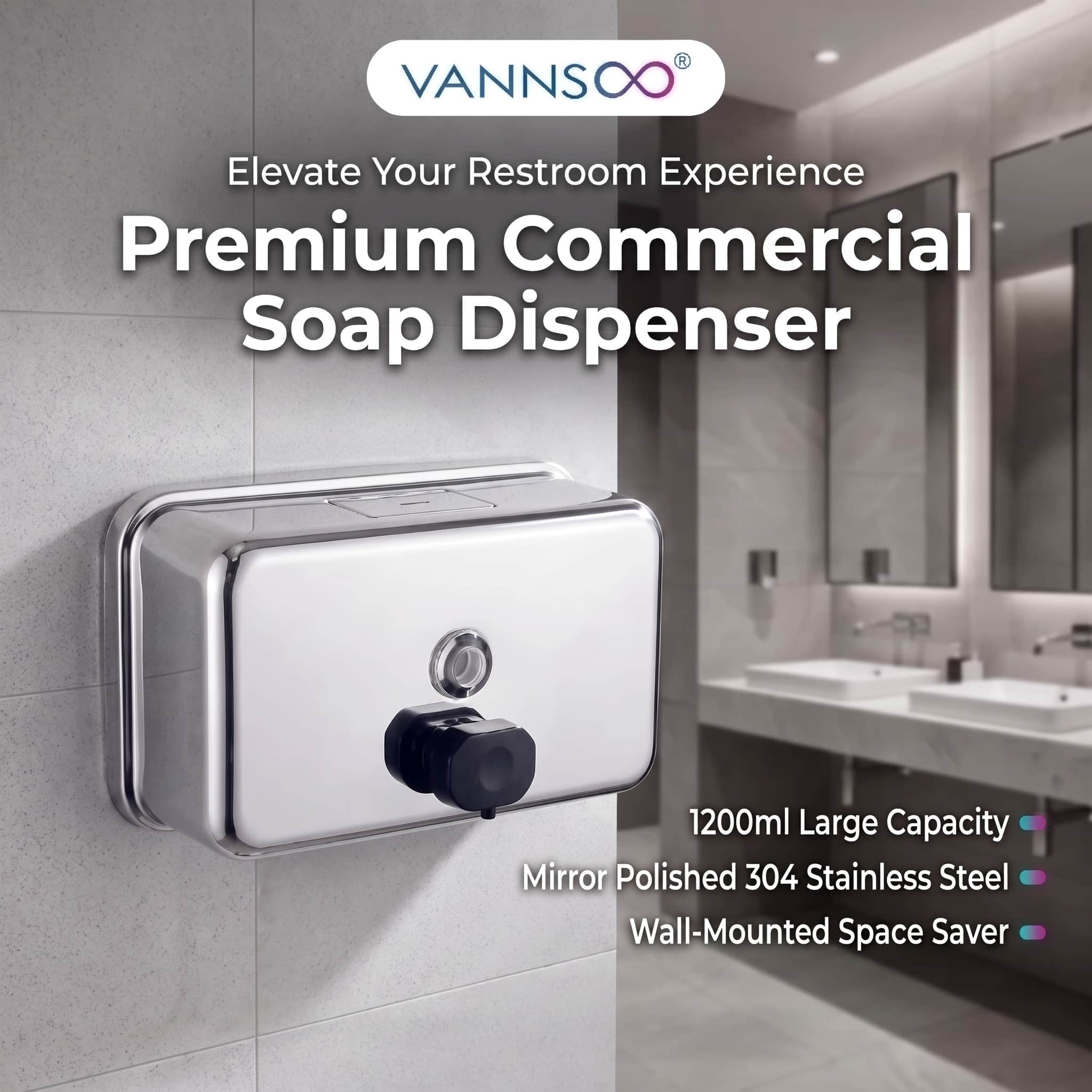 stainless steel soap dispenser
